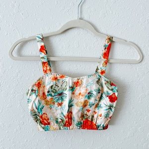 Xhilaration Tropical Floral Cami Bralette Top Size XS